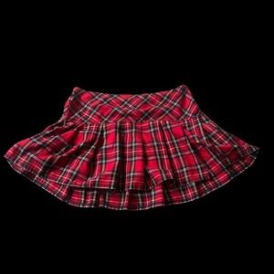 TRIPP NYC -ROYAL BONES PLEATED PLAID MINI SKIRT ❤️